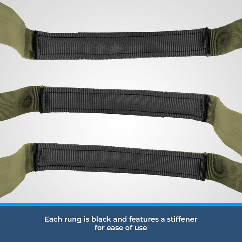 RNA Ape Canyon Outfitters Step Aider – Tree Saddle Climbing Aider. OD Green 4000-lb Tubular Webbing, CNC Sewn Ends, Lightweight Hunting Gear - 1, 2, or 3 Step Options - Image 2